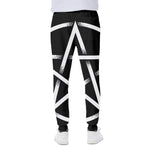 Black And White Pentagram Symbol Print Scuba Joggers