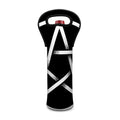 Black And White Pentagram Symbol Print Single Neoprene Wine Tote