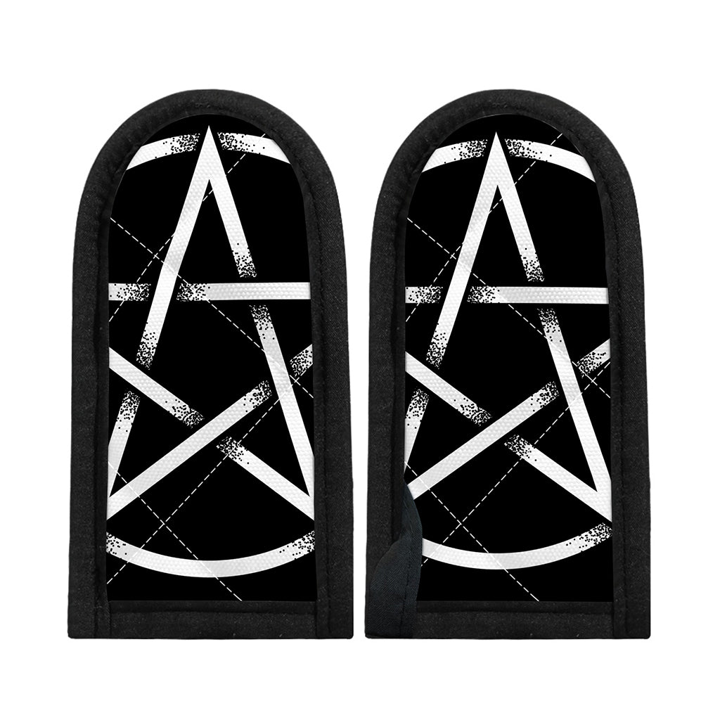 Black And White Pentagram Symbol Print Skillet Handle Cover
