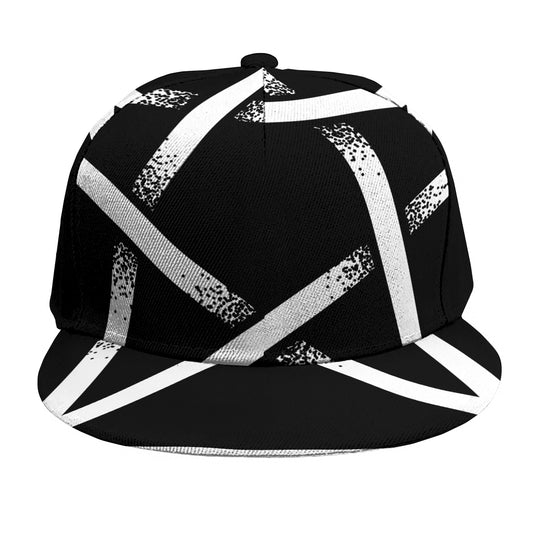 Black And White Pentagram Symbol Print Snapback Cap