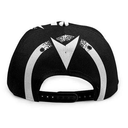 Black And White Pentagram Symbol Print Snapback Cap