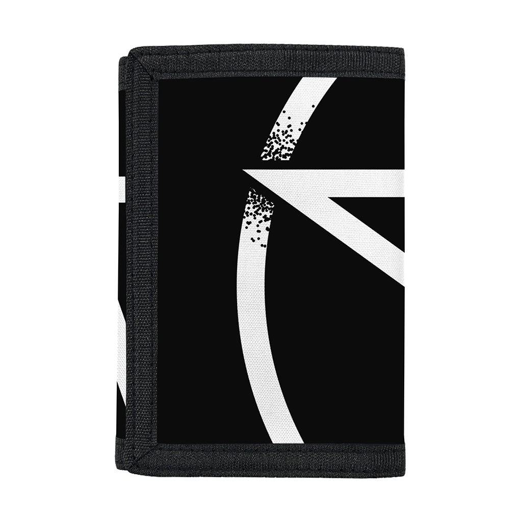 Black And White Pentagram Symbol Print Trifold Wallet
