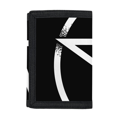 Black And White Pentagram Symbol Print Trifold Wallet