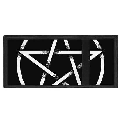 Black And White Pentagram Symbol Print Trifold Wallet