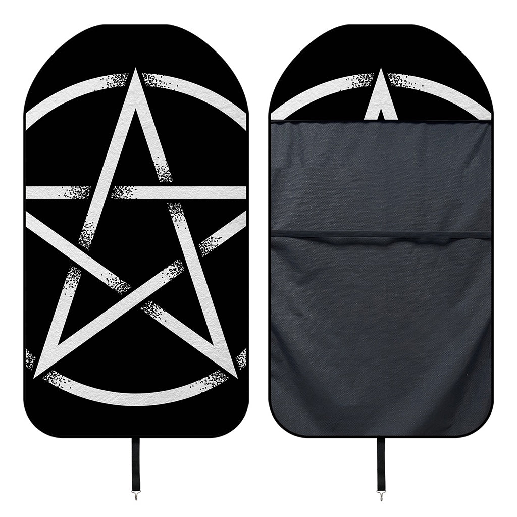 Black And White Pentagram Symbol Print Waterproof Car Seat Cover
