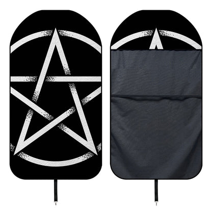Black And White Pentagram Symbol Print Waterproof Car Seat Cover