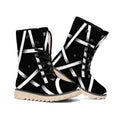 Black And White Pentagram Symbol Print Winter Boots