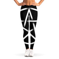 Black And White Pentagram Symbol Print Women's Leggings