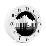 Black And White Piano Keyboard Print Alarm Clock
