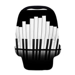 Black And White Piano Keyboard Print Baby Seat Cover