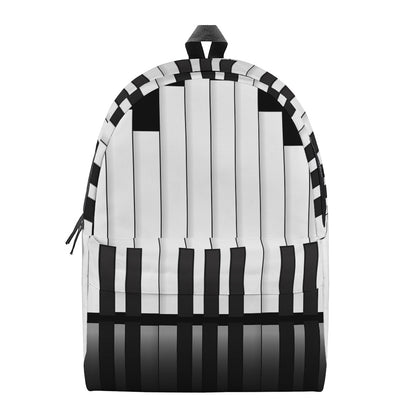 Black And White Piano Keyboard Print Backpack