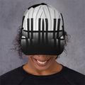 Black And White Piano Keyboard Print Baseball Cap