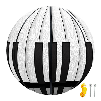 Black And White Piano Keyboard Print Basketball