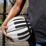 Black And White Piano Keyboard Print Basketball