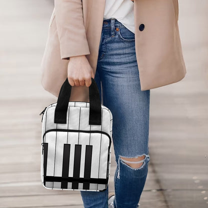 Black And White Piano Keyboard Print Bible Tote Bag