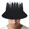 Black And White Piano Keyboard Print Bucket Hat