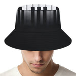 Black And White Piano Keyboard Print Bucket Hat
