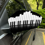 Black And White Piano Keyboard Print Car Side Mirror Covers