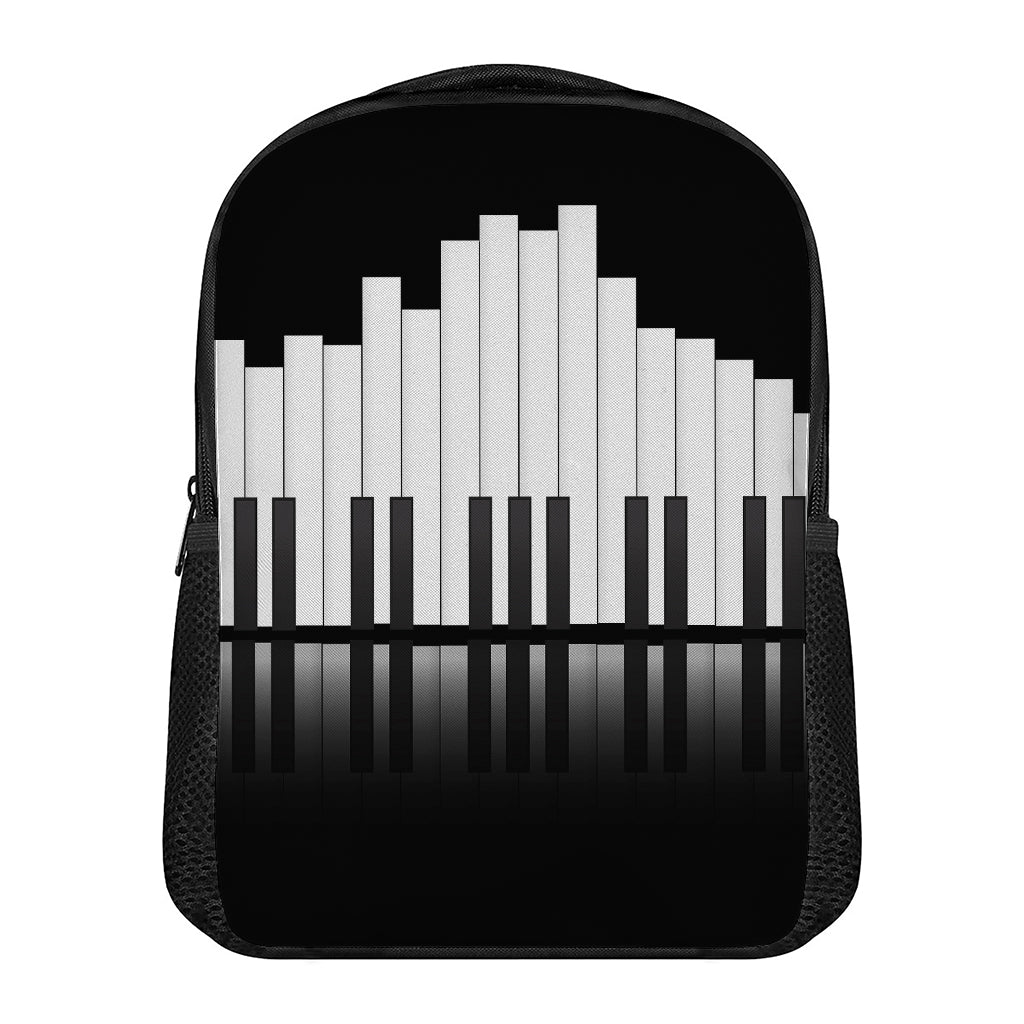 Black And White Piano Keyboard Print Casual Backpack