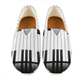 Black And White Piano Keyboard Print Casual Shoes
