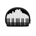 Black And White Piano Keyboard Print Coin Purse