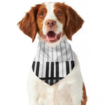 Black And White Piano Keyboard Print Dog Bandana