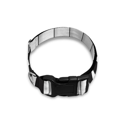 Black And White Piano Keyboard Print Dog Collar