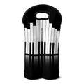 Black And White Piano Keyboard Print Double Neoprene Wine Tote