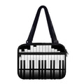 Black And White Piano Keyboard Print Double Strap Bible Bag