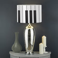 Black And White Piano Keyboard Print Drum Lamp Shade
