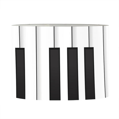 Black And White Piano Keyboard Print Drum Lamp Shade