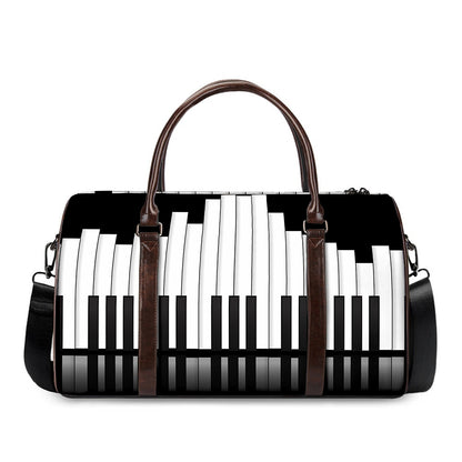 Black And White Piano Keyboard Print Duffle Bag