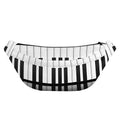 Black And White Piano Keyboard Print Fanny Pack