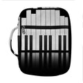 Black And White Piano Keyboard Print Front Pocket Bible Bag