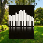 Black And White Piano Keyboard Print Garden Flag