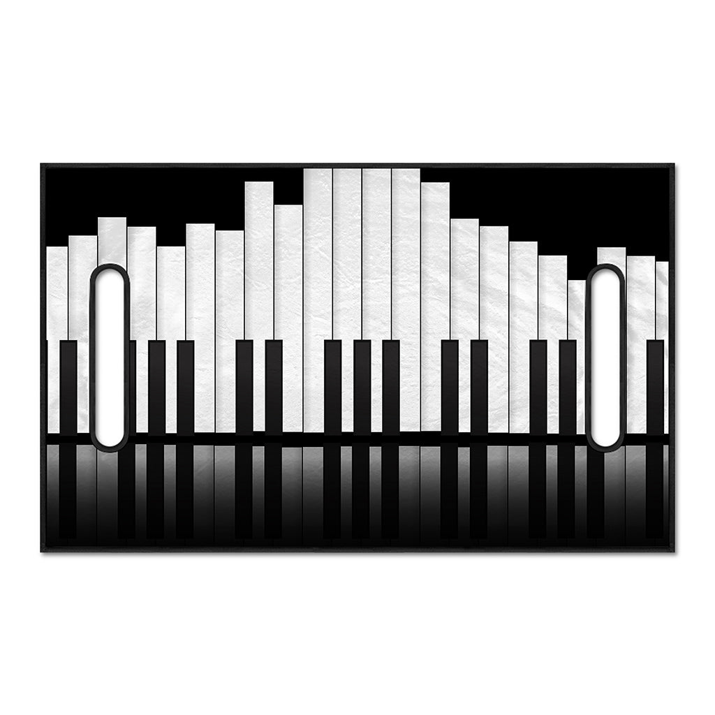 Black And White Piano Keyboard Print Golf Cart Seat Cover