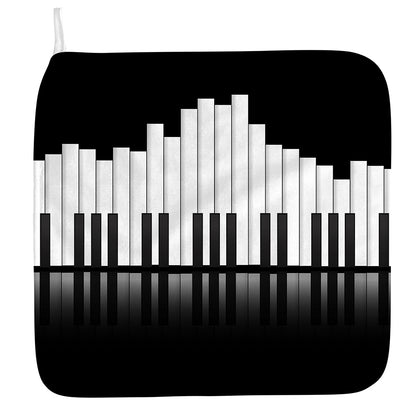 Black And White Piano Keyboard Print Hand Towel