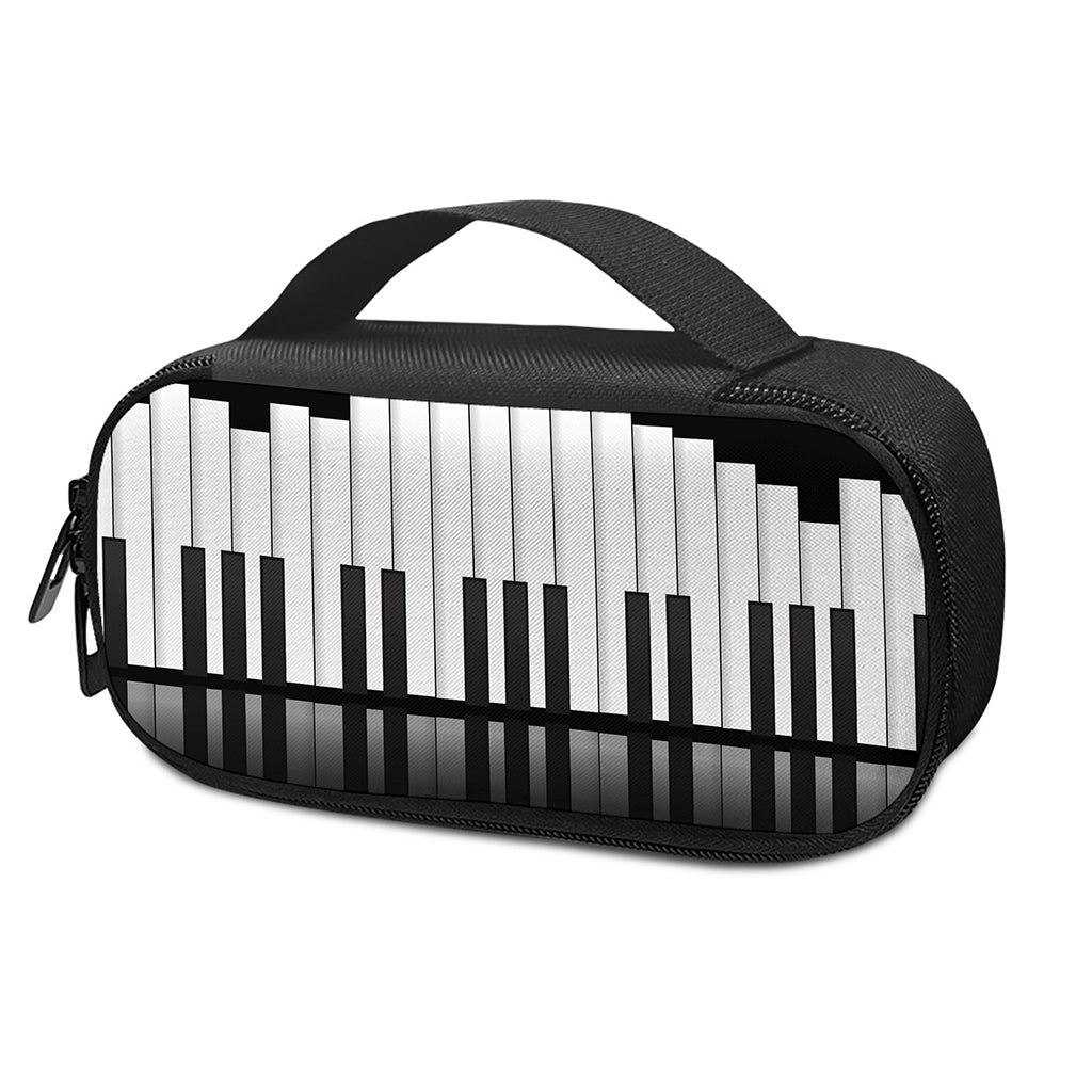 Black And White Piano Keyboard Print Insulin Cooler Travel Case