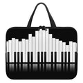 Black And White Piano Keyboard Print Laptop Sleeve With Handle