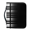Black And White Piano Keyboard Print Leather Bible Cover
