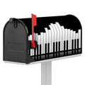 Black And White Piano Keyboard Print Mailbox Cover
