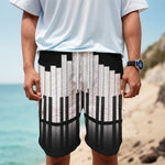 Black And White Piano Keyboard Print Men's Cargo Shorts