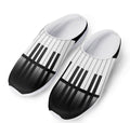 Black And White Piano Keyboard Print Mesh Casual Shoes