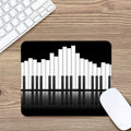 Black And White Piano Keyboard Print Mouse Pad