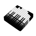 Black And White Piano Keyboard Print Outdoor Seat Cushion Cover