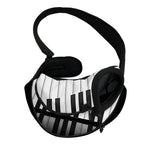 Black And White Piano Keyboard Print Pet Sling Carrier