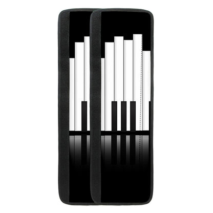 Black And White Piano Keyboard Print Refrigerator Handle Covers