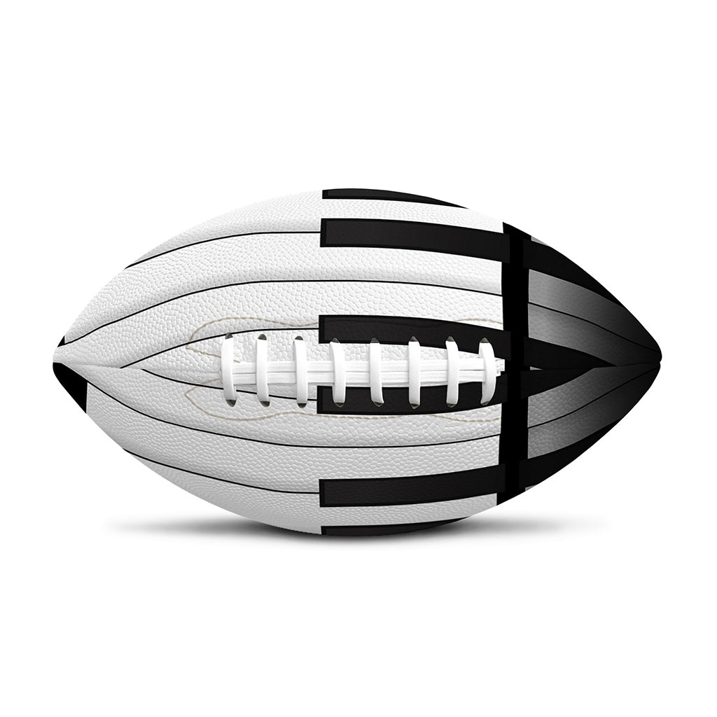 Black And White Piano Keyboard Print Rugby Ball