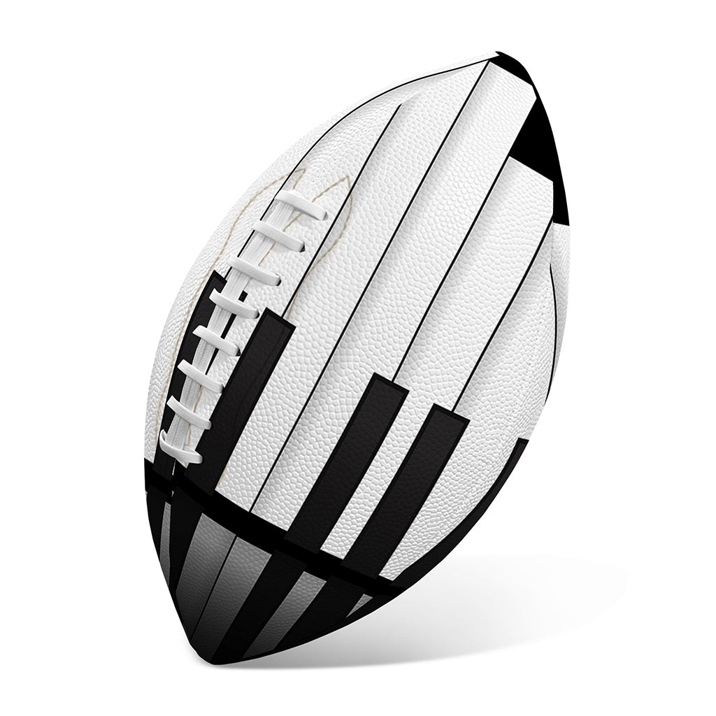 Black And White Piano Keyboard Print Rugby Ball