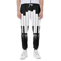 Black And White Piano Keyboard Print Joggers